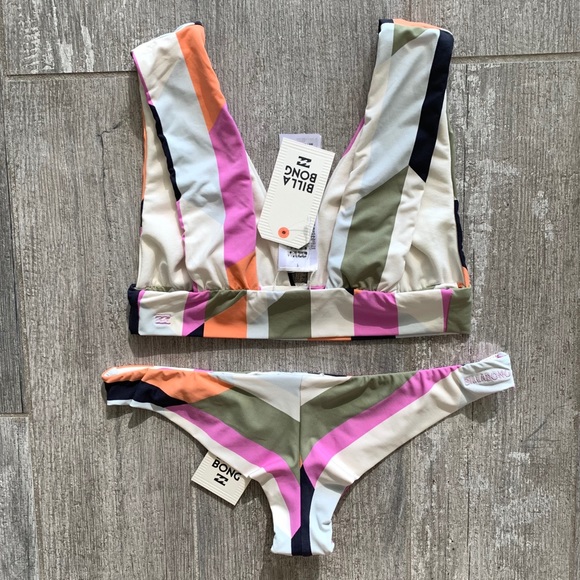 π₯π₯BILLABONG - SLOW ROLLER PLUNGE TANGA SETπ₯π₯ - Picture 8 of 10